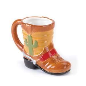 Cactus Print Dolomite Boot Mug 