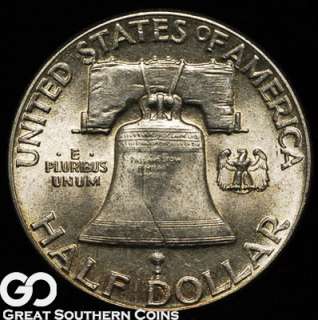 1949 Franklin Half Dollar NEAR GEM BU * FULL BELL LINES  