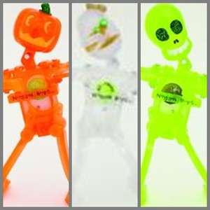 Lot 3 Z Wind Ups Noggin Bops Halloween Skully Jack Wrapper Pumpkin 