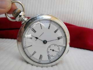 1893 SETH THOMAS TWO TONE MOVEMENT POCKET WATCH in COIN SILVER CASE 