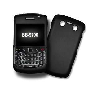  BLACK Blackberry 9700 Bold Hard Case, Rubber Feel Snap on 