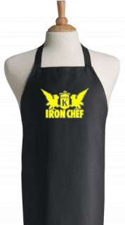 Iron Chef Black Cooking Apron For The Kitchen Or BBQ  