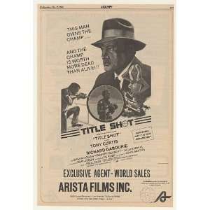  1980 Tony Curtis Title Shot Movie Promo Trade Print Ad (Movie 