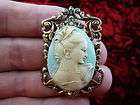 Ethereal Lady CAMEO Green Pin Brooch JEWELRY cameos  
