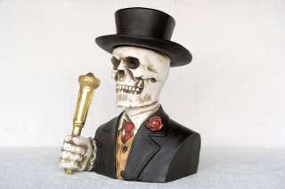 Life Size Statue Formal Skeleton Prop Bust  
