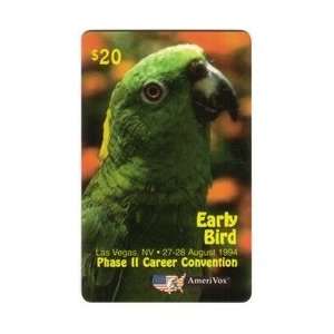   20. Las Vegas Career Convention 1994 Early Bird Green Parrot PROOF