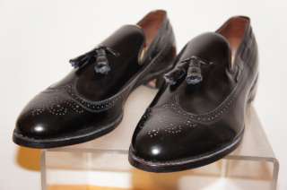 Allen Edmonds Berwick New Black Loafers Wing Tip Dress Shoes Size 14 