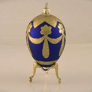    CHRISTMAS TREE ORNAMENT. Evening Faberge Style Egg 