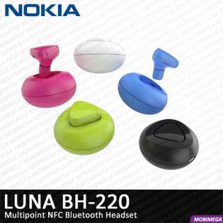 Nokia Luna BH 220 NFC Multipoint Bluetooth Headset Handsfree   Black 