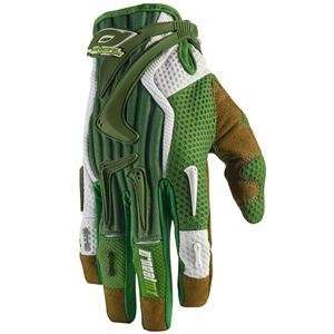  ONeal Racing Reactor Gloves   10/Green/White Automotive