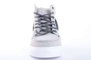   GOURMET DICINOVE GRAY WHITE LEATHER HIGH TOP SNEAKERS SHOES SIZE 9