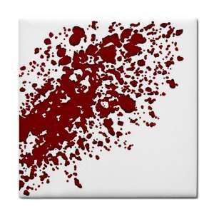  Blood Splatter Ceramic Tile Coaster Great Gift Idea 