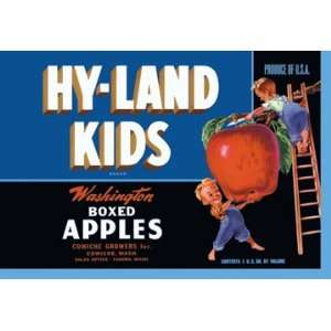  Hy Land Kids Brand Apples 24X36 Giclee Paper