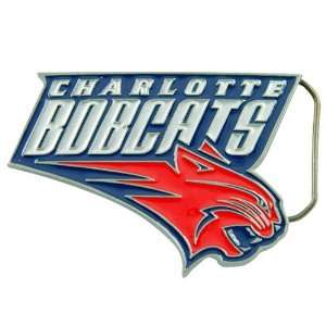 Charlotte Bobcats Pewter Team Logo Belt Buckle  Sports 