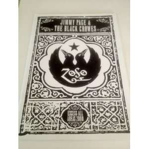   Jimmy Page Black Crowes Excess All Areas Tour Book 