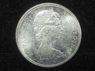 1965 Silver Canada Dollar   Canoe   Elizabeth II   Nice Coin  