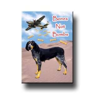 Bluetick Coonhound Bones Not Bombs Peace Fridge Magnet No 2