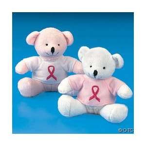  Breast Cancer Awareness Plush Bears with T shirt 4 1/2 