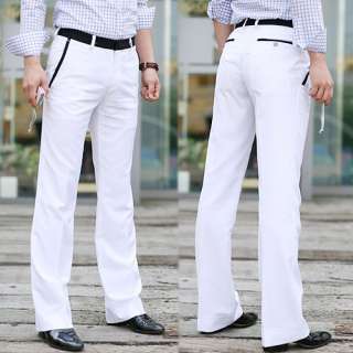 NEW Mens 2011 Korean fashion slim fit white trousers  