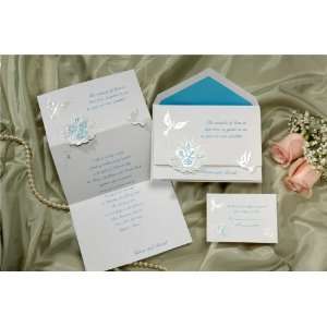  Roses and Doves in Aqua Wedding Invitations Health 