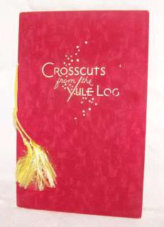 Vintage Christmas Card Book Crosscuts from the Yule Log  