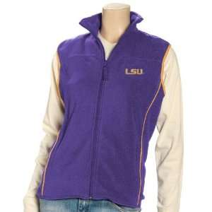  LSU Tigers Ladies Purple Eclipse Full Zip Fleece Vest 