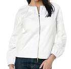 Terry Lewis Lined Zip Front Jacket with Shirring $79.90 WHITE