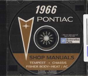 PONTIAC 1966 Shop & Body Manual CD 66 GTO & Tempest  
