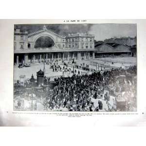  Railway Station Paris Troops War Mobilisation 1927
