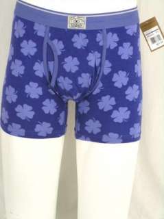 Lucky Brand Blue Shamrock Stretch Boxer Brief Underwear  
