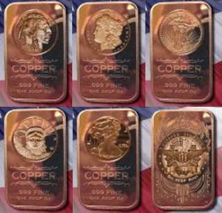 16 NEW COINS & BARS ♦ 2012 ♦ 1 oz each ♦ .999 Fine Copper 