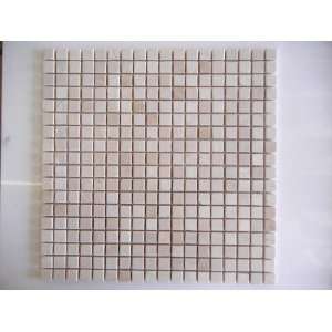  Crema Marfil mosaic tumbled 5/8x5/8
