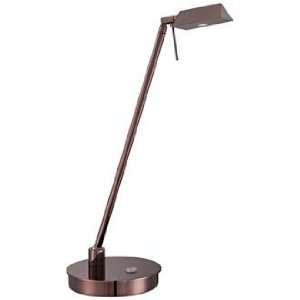   George Kovacs Chocolate Chrome Tented LED Desk Lamp