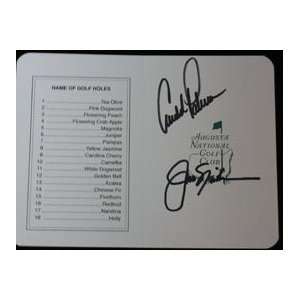  Jack / Palmer, Arnold Nicklaus Signed Masters Scorecard by 