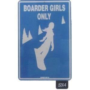  Seaweed Surf Co SN4 12X18 Aluminum Sign Boarder Girls Only 