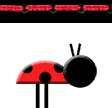   Ladybug Lady Bug BABY Paci Pacifier Binky Pacifier Holder Clip~  