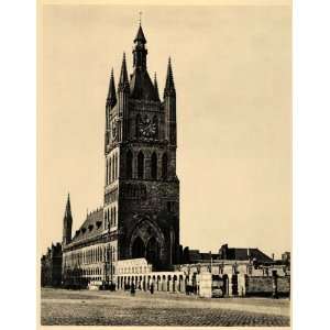  1943 Ypres Saint Martin Cathedral Belgium Church Gothic 