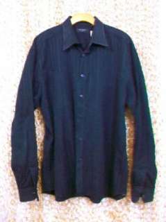 TED BAKER Mens Nice Woven Stripe Black Button Up Dress Shirt sz 6 or 