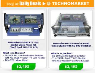   * Datavideo SE 500 KIT  NTSC Digital Video Mixer Kit Dual TLM 702 LCD