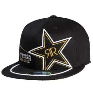 Fox Racing Rockstar Golden 210 Fitted Flex Fit Hat Large/X Large Black