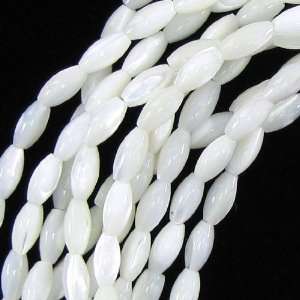  3x7mm mother of pearl mop rice beads 16 strand