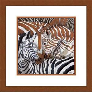  Zebras Twist by Lisa Benoudiz   Framed Artwork