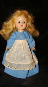 Vintage 1950s Vogue Ginny Dutch Doll Long Blonde Hair Painted Lashes 