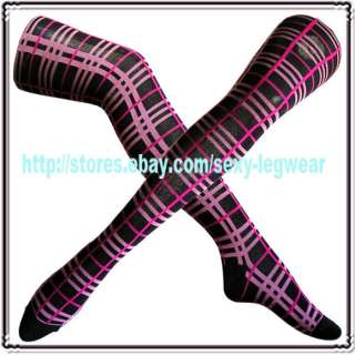 aquare design black over knee high socks/stockings  