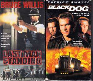 Last Man Standing & Black Dog   2 Action VHS Tapes  