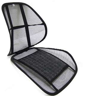 Cool Vent Mesh Car Seat Chair Lumbar Cushion Support Black