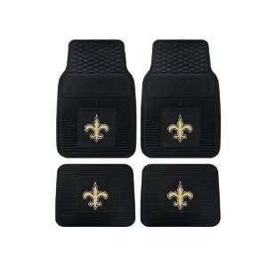   Front and Rear All Weather Floor Mats   New Orleans Saints Automotive