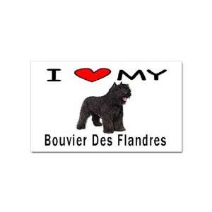  I Love My Bouvier des Flandres Rectangular Sticker 