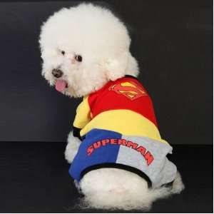 New   Pets Superman Outfit Costume for Cute Dogs Clothing by CET 