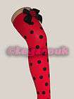 Red with black spots ladybird hold ups with ladybug and